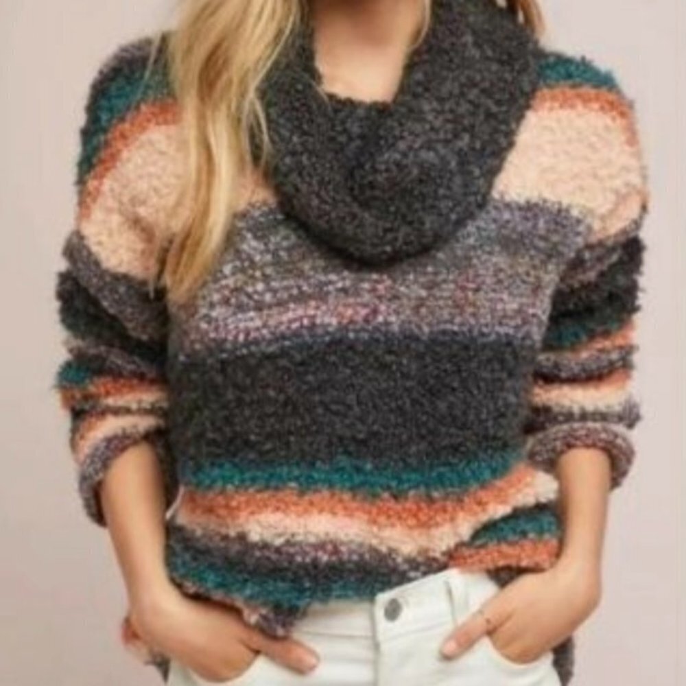Moth Murray Striped Turtleneck Sweater made in Italy